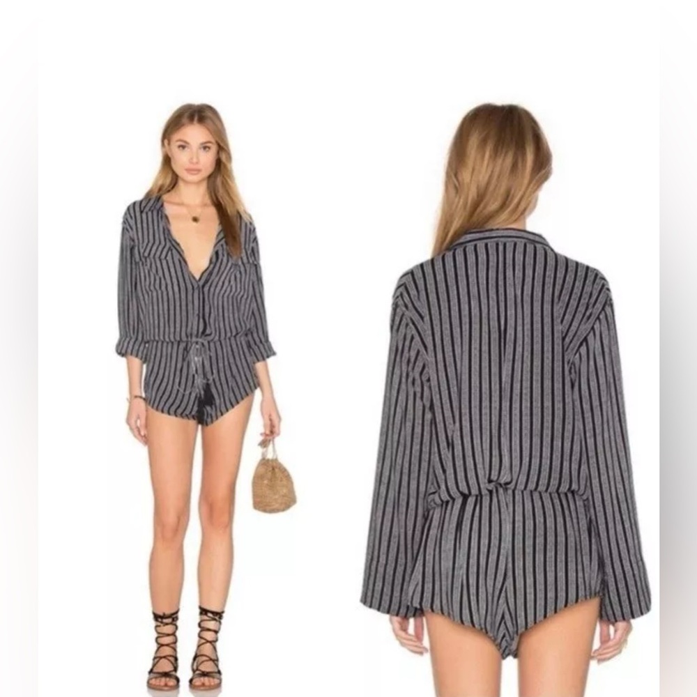Indah Ironwood Navy Blue Romper